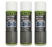 Petec 3x Multi UBS Cire Transparent 500 ml Spray