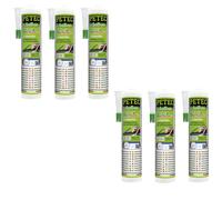 Petec 6x Colle Pour Pare-Brise Eco 290 ml (Cartouche)