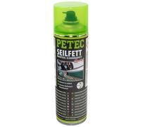 PETEC 71650 Seilfett Seilfettspray Drahtseilfett Zahnradfett Spray Graisse 500ml