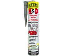3x PETEC K&d Carrosserie Adhésif- Et Scellant Gris 310ml