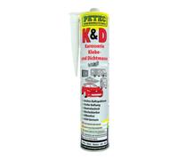 PETEC PETEC K+D Mastic colle et d’étanchéité carrosserie, blanc, 310 ml Quantité:6