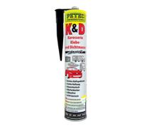 PETEC PETEC K+D Mastic colle et étanchéité carrosserie, noir, 310 ml Quantité:6