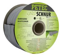 Petec Rouleau de Ficelle à Carreaux en butyle Noir 10 mm x 10 m