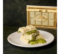 Petek 1942 White Dubai Chocolate Bar - Premium Handmade White Chocolate with Pistachio Cream and Roasted Kadaif 200g