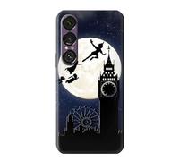 Peter Pan Fly Full Moon Night Etui Coque Housse pour Sony Xperia 1 VII