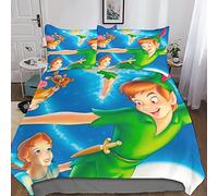 Peter Pan Parure De Lit pour Enfants Adultes, Ensemble De Housse De Couette pour Garçons, Ensemble De Literie avec Taie d'oreiller Double（200x200cm）