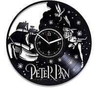 Peter Pan Vinyle Horloge Murale Disque Vinyle Rétro Horloge Murale Anniversaire Nouvel an Noël Cadeau d'anniversaire Personnalité Design Créatif pour La Maison Décoration Murale