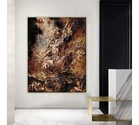 Peter Paul Rubens 《 La chute des damnés 》 Toile Peinture à l'huile Affiche Image Décoration murale Décoration de la maison Impressions 80 x 110 cm sans cadre