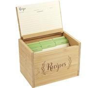 Peter Pauper Press Bamboo Recipe Box Set