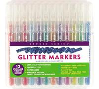 Peter Pauper Press Studio Series Glitter Marker 12-piece Set