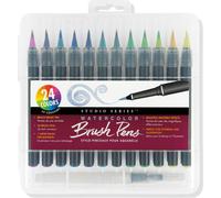 Peter Pauper set de 24 pinceaux aquarellables + pinceau à eau