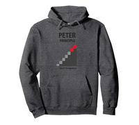 Peter Peter Principe : Rise to Incompétence Graphic Sweat à Capuche, Unisexe pour Adultes, Chiné Foncé, S