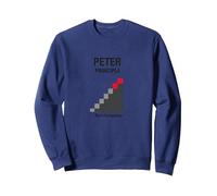 Peter Peter Principe : Rise to Incompétence Graphic Sweatshirt, Unisexe pour Adultes, Bleu Marine, XXL