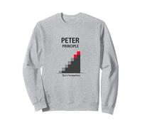 Peter Peter Principe : Rise to Incompétence Graphic Sweatshirt, Unisexe pour Adultes, Gris Chiné, S