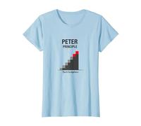 Peter Peter Principe : Rise to Incompétence Graphic T-Shirt, Femme, Bleu Céleste, XS