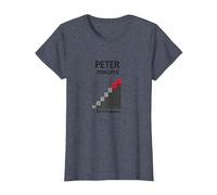 Peter Peter Principe : Rise to Incompétence Graphic T-Shirt, Femme, Bleu Chiné, XS