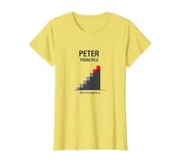 Peter Peter Principe : Rise to Incompétence Graphic T-Shirt, Femme, Citron, XXL