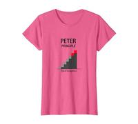 Peter Peter Principe : Rise to Incompétence Graphic T-Shirt, Femme, Rose Chiné, 3XL