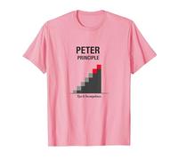 Peter Peter Principe : Rise to Incompétence Graphic T-Shirt, Homme, Rose, 3XL