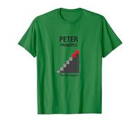 Peter Peter Principe : Rise to Incompétence Graphic T-Shirt, Homme, Vert Kelly, 3XL