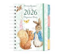 Peter Rabbit Agenda semainier 2026 à couverture rigide avec onglets, notes, tâches à faire et objectifs | Illustration du personnage de Beatrix Potter
