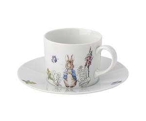 Peter Rabbit Ensemble tasse à thé et soucoupe en porcelaine