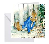 Peter Rabbit Under the Fence 18x18cm Crystal Art Card NEUF