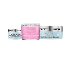 Peter Thomas Roth Pack économique Skincare | Rose Stem Cell Masque, Water Drench® Mini 20 ml & 30 paires de coussinets pour les yeux | Masque facial hydratant + Soin des yeux + Kit de voyage |
