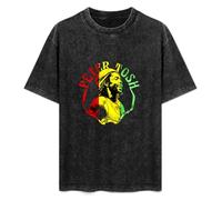 Peter Tosh Rastafari is Black T-Shirt Printed Tee Graphic Top for Men Unisex Shirt L