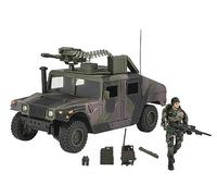 Peterkin World Peacekeepers from Véhicule d'assaut Humvee de 26 cm avec Figurines et Accessoires Militaires Échelle 1:18 Figurines et Accessoires à partir de 3 Ans Vert