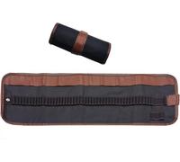 PETERMALLON 1 Pièce 72 Trous Étui à Crayons Rétro Polyvalent, PU Trousse à Crayons Cuir,Haute qualité et Texture Lisse Crayons Étui,Lavable Roll up Trousse à Crayons,pour Adulte