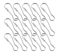 PETERMALLON Lot de 110 crochets de drapeau, 32 mm, boucle à ressort en acier inoxydable, petits crochets à ressort, multifonctionnels, robustes et durables, pour l'extérieur, le quotidien