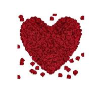 PETERMALLON Lot de 1200 pétales de roses, faux pétales de roses en forme de coeur, décorations de table, décoration romantique de mariage, belle chambre, décoration d'anniversaire (rouge foncé)