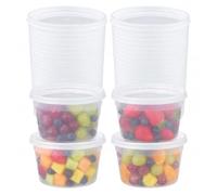 PETERMALLON Lot de 26 récipients en plastique avec couvercle - 360 ml - Réutilisables - Anti-fuite - Pour soupes - Pour la préparation des aliments