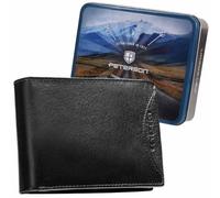 Peterson ÉTENDU, portefeuille homme en cuir noir, SÉCURISÉ RFID, CADEAU