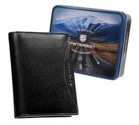 Peterson PORTEFEUILLE HOMME EN CUIR NOIR ÉTENDU, SÉCURISÉ RFID, POUR CADEAU