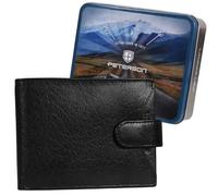 Peterson Portefeuille homme en cuir noir RFID, CUIR NATUREL, pour CADEAU