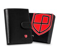 Peterson PORTEFEUILLE HOMME EN CUIR NOIR RFID, VERTICAL, POUR CADEAU