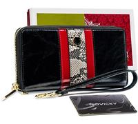 Peterson Portefeuille long en cuir pour femmes Kotka Noir Universel