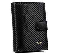 Peterson | Portefeuille pour Homme | Structure Carbone | Cuir Naturel | Qualité supérieure | Orientation Verticale | Nombreux Compartiments | Moderne | Technologie de Blocage RFID, Modèle 7, 12,5 cm
