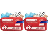 Petex 43930012 Sac de Pansement, Contenu Conforme à la Norme DIN 13164, Rouge (Lot de 2)