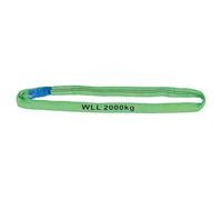 PETEX Câble de traction 47202213 WLL 2000 kg, longueur 2 m, livraison 4 m Vert