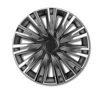 Petex Enjoliveurs 15'' pouces Cap De Roue Jeu Enjoliveur Auto noir/argenté RB562615