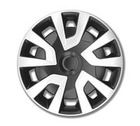 Petex Enjoliveurs 15'' pouces Cap De Roue Jeu Enjoliveur Auto noir/argenté RBV56015