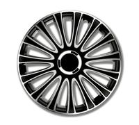Petex Enjoliveurs 16'' pouces Cap De Roue Jeu Enjoliveur Auto noir argent RB543516