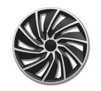Petex Enjoliveurs 17'' pouces Cap De Roue Jeu Enjoliveur Auto noir argent RBV55517