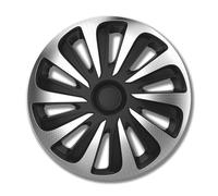 Petex Enjoliveurs 17'' pouces Cap De Roue Jeu Enjoliveur Auto noir/argenté RB553517