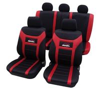 Petex Ensemble Complet de Housses de siège Auto universelles 11 pièces Super Speed Red Eco Class avec SAB 1 Vario