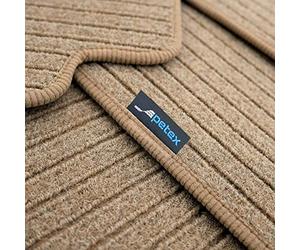 PETEX Jona Tapis de Voiture de qualité supérieure - Beige - 2 pièces