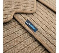 PETEX Jona Tapis de Voiture de qualité supérieure pour l'avant et l'arrière Beige 5 pièces